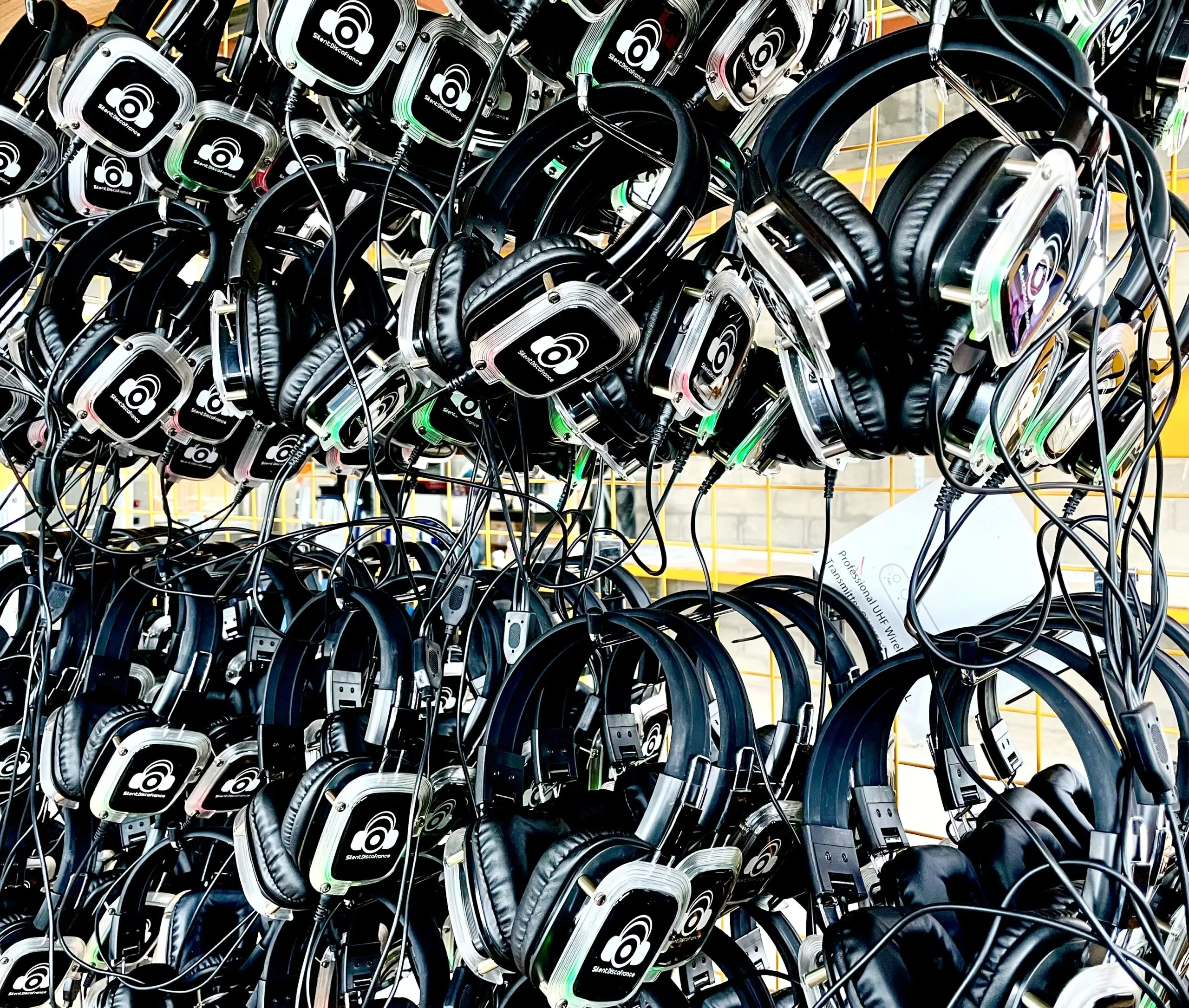 Silent Disco Headphones Recharging