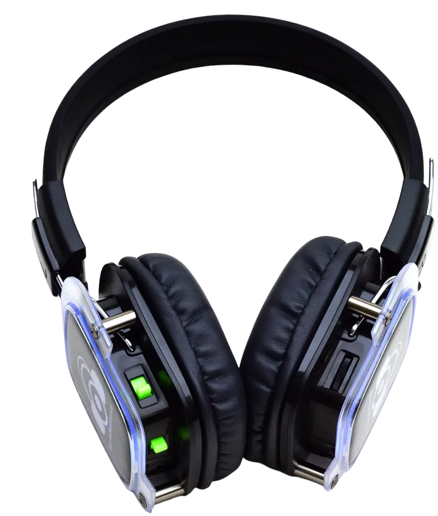Casques Glow-LED – 3 canaux RGB pour festivals et événements musicaux
