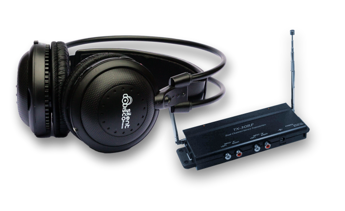 Pack Promo Casques Classico avec Double Émetteur TX-30 – Silent Disco France