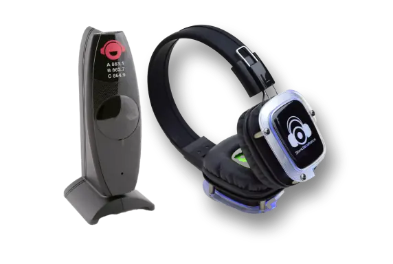 Pack Promo Casques Glow-LED avec Émetteur Tour – Silent Disco France