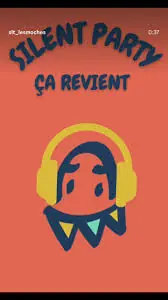 Flyer Silent Party à la Guinguette Salut les Moches, Moret-sur-Loing, vendredi 24 juillet 20h30
